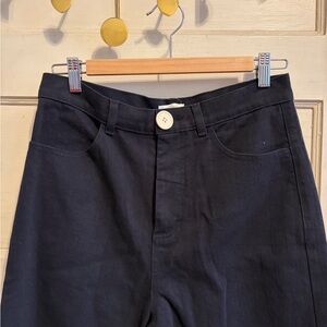 Whimsy + Row Midnight Black Wide Leg Jeans